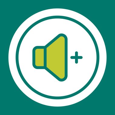 Hoparlör simgesi yeşil. vektör çizimi izole edildi.