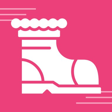 Kışlık çizme çizgisi simgesi.