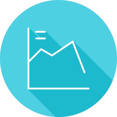 grafik simgesi. Web tasarımı için basit analitik vektör simgesi çizimi