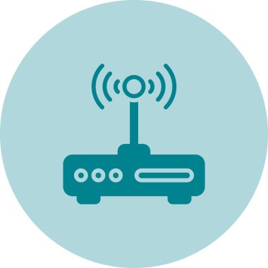 Kablosuz. Web simgesi basit illüstrasyon