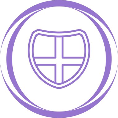 Kalkan. Web simgesi basit illüstrasyon