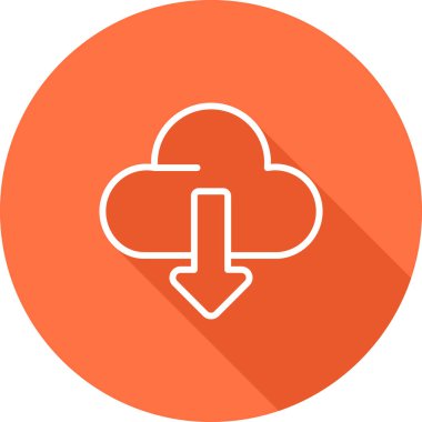 Bulut simgesi vektör illüstrasyonu