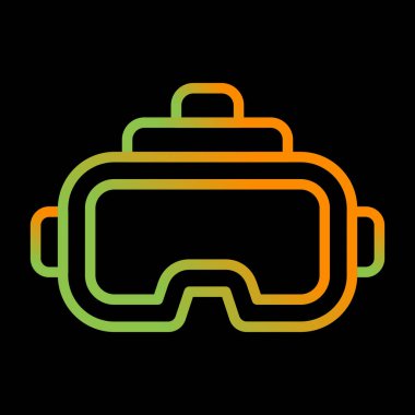 vr gözlük simgesi vektör illüstrasyonu