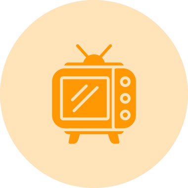 Televizyon. Web simgesi basit illüstrasyon
