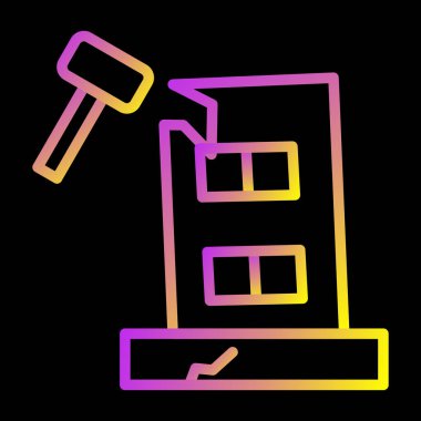 çekiç ve çivi kutsal kişilerin resmi, vektör çizim