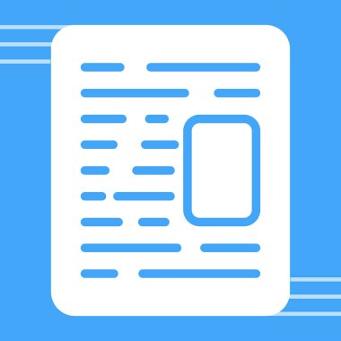 belge simgesi, vektör çizimi