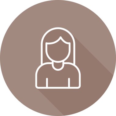 kadın avatar simgesi, vektör illüstrasyonu