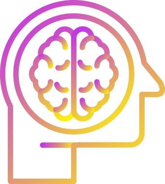 Yaratıcı Beyin. Basit illüstrasyon