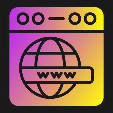 dünya küresi simgesi, vektör illüstrasyonu