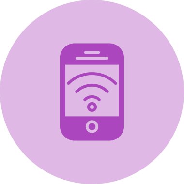 Kablosuz Bağlantı Wi-Fi simgesinin vektör çizimi.