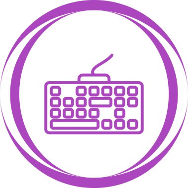 Bilgisayar klavyesi. Web simgesi basit illüstrasyon