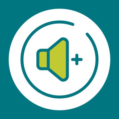 ses simgesi izole, soyut yeşil arkaplan