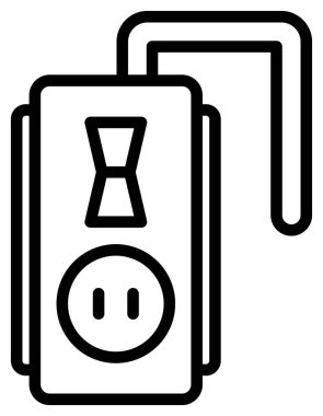elektrik pil ikonu vektör illüstrasyonu