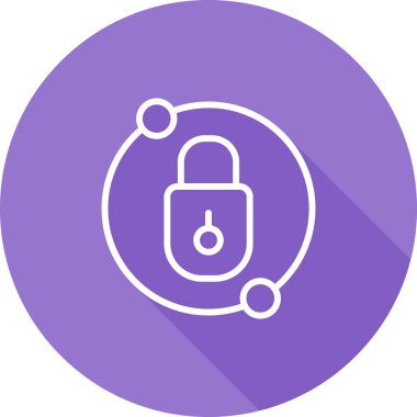 Kilit. Web simgesi basit illüstrasyon