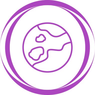 Gezegen. Web simgesi vektör illüstrasyonu