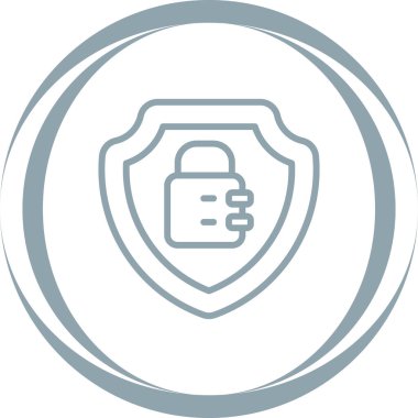 Kalkan simgesinin vektör illüstrasyonu