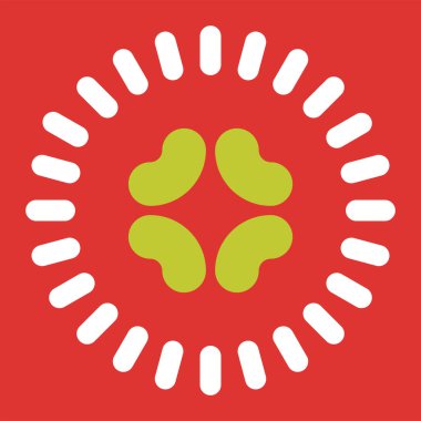 Virüs yuvarlak vektör simgesi