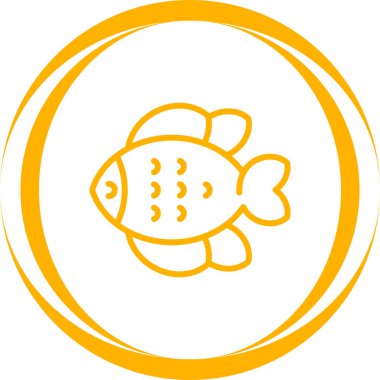 Balık simgesinin vektör illüstrasyonu