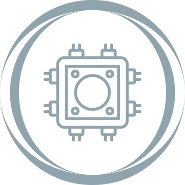 İşlemci. Web simgesi basit illüstrasyon