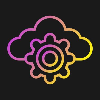 Bulut simgesi vektör illüstrasyonu