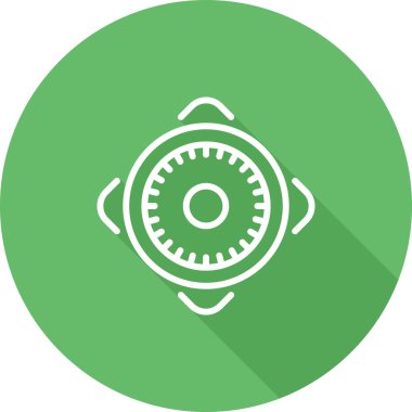 güzel dişli kabartma vektör simgesi