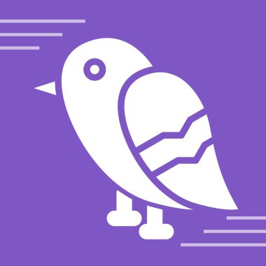 kuş simgesi vektör illüstrasyonu