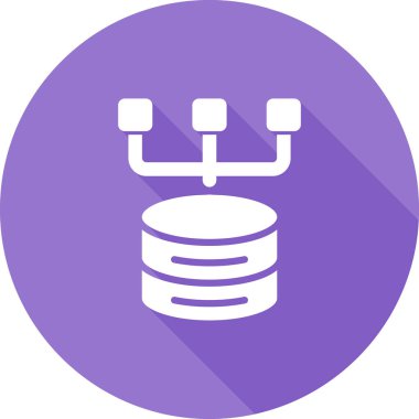 veritabanı. Web simgesi basit illüstrasyon