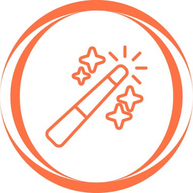 Sihirli bir değneğin vektör çizimi