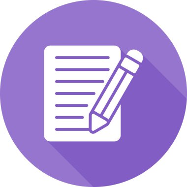 Not web simgesi vektör çizimi yazılıyor