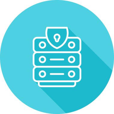 Bir kalkan simgesinin vektör illüstrasyonu