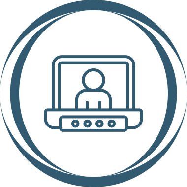 Bilgisayar. Web simgesi basit tasarım