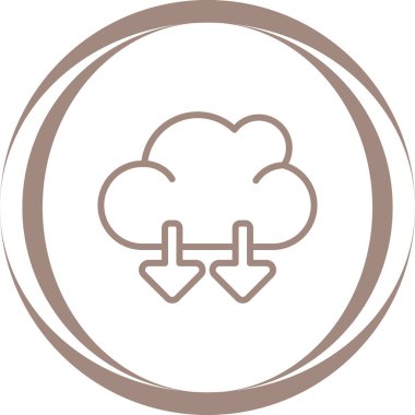 Bulut hesaplama simgesi vektör illüstrasyonu