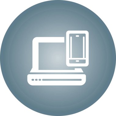 Dizüstü bilgisayar simgesi vektör çizimi