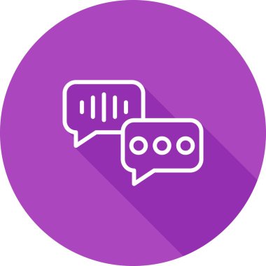 Konuş. Web simgesi basit illüstrasyon