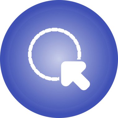 Yuvarlak mavi düğmenin vektör çizimi