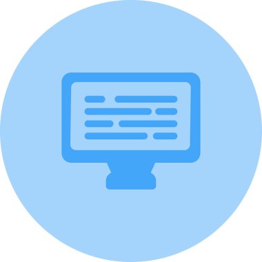 Masaüstü Bilgisayar Web simgesi vektör çizimi