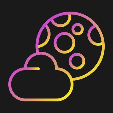 Bulut. Web simgesi basit illüstrasyon