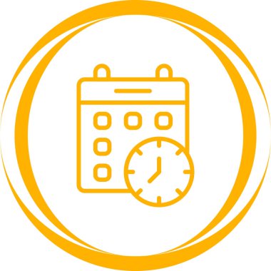 Saat simgesi, vektör illüstrasyonu