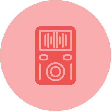 Modern müzik simgesinin vektör illüstrasyonu