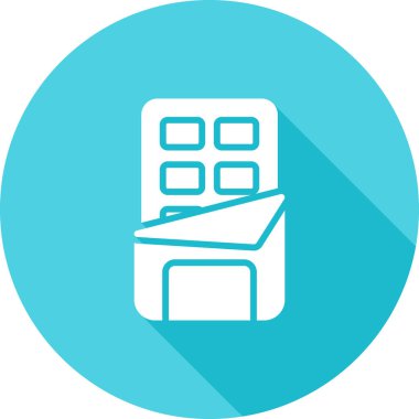 Ofis ve ofis simgesinin vektör illüstrasyonu