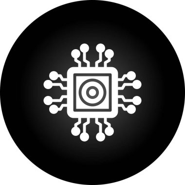 devre tahtası düz daire vektör tasarım şablonu