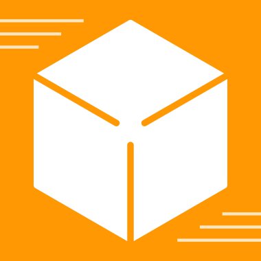 Kutu. Web simgesi basit illüstrasyon