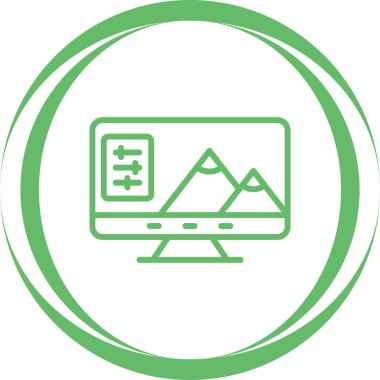 Dizüstü bilgisayar simgesi vektör çizimi