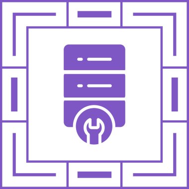 veritabanı web simgesi, basit vektör illüstrasyonu