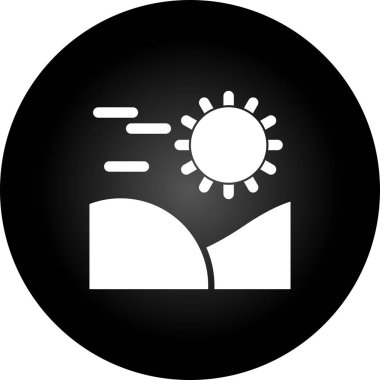 Güneş simgesinin vektör illüstrasyonu