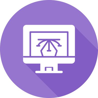 Web simgesini, basit vektör illüstrasyonunu izle