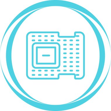 İşlemci web simgesi vektör illüstrasyonu