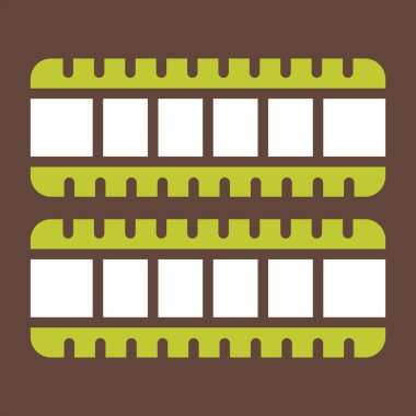 Tek izole edilmiş film simgesinin vektör illüstrasyonu