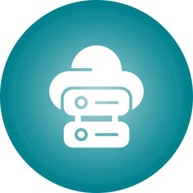 Bulut hesaplama simgesi. vektör illüstrasyonu