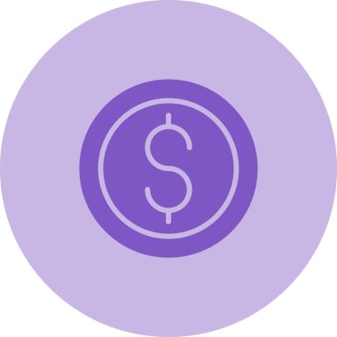 Dolar. Web simgesi basit illüstrasyon